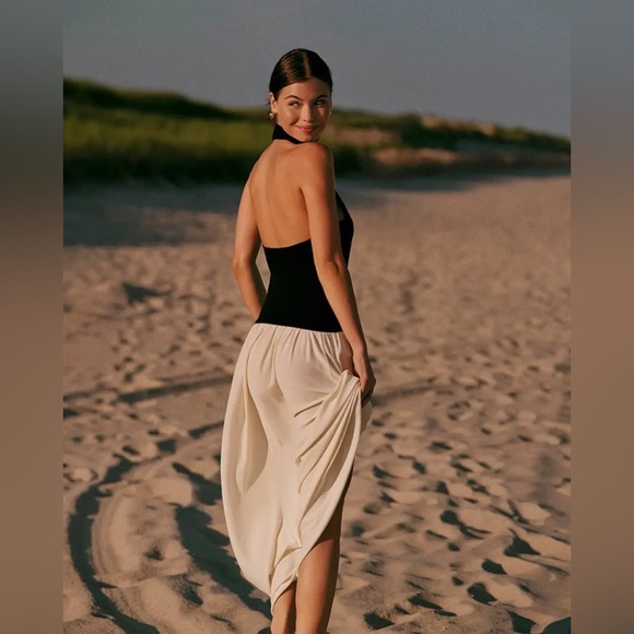 NWT Solid & Striped Halter Soglio Maxi Dress - Picture 6 of 11